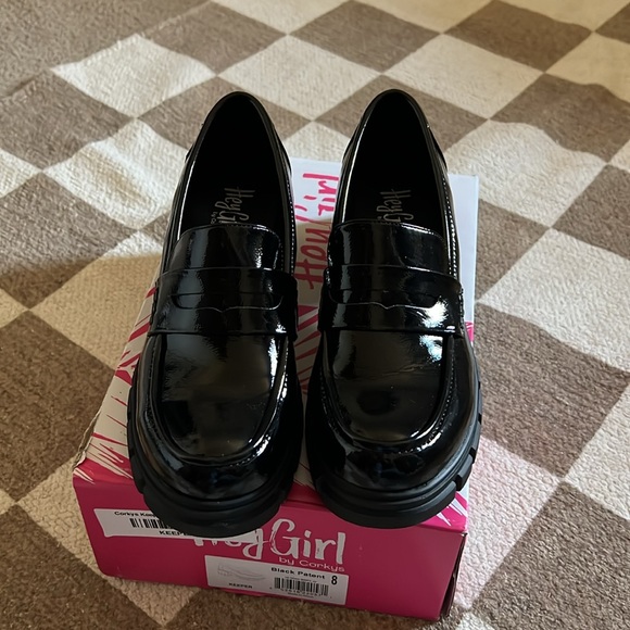 Corky’s - Hey Girl! Keeper Glossy Black Patent Loafer - 8 - Picture 6 of 7